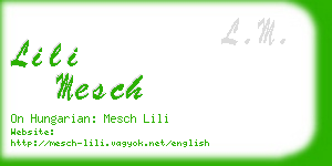 lili mesch business card